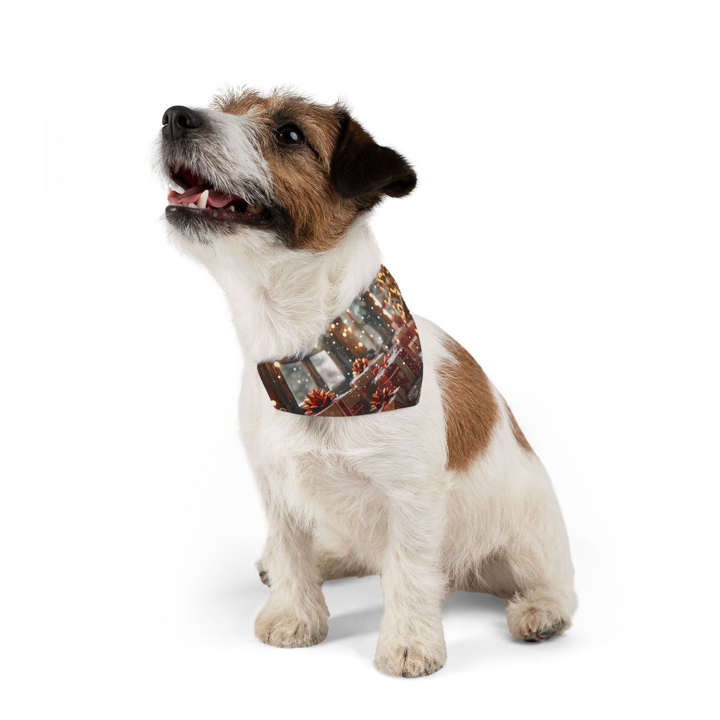 Pet Bandana Collar - Christmas Tree and Gift Box Celebration