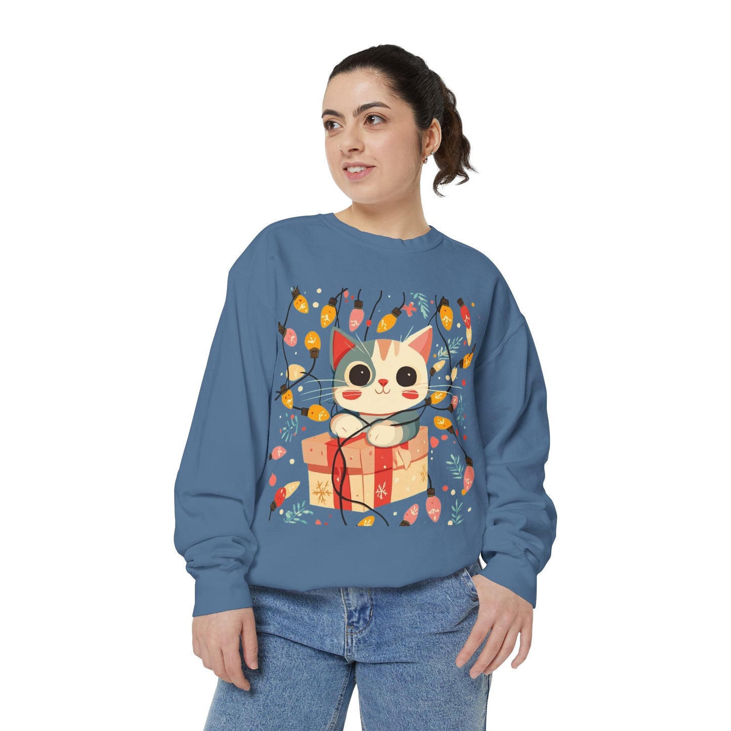 Cute Cat Gift Box Sweatshirt
