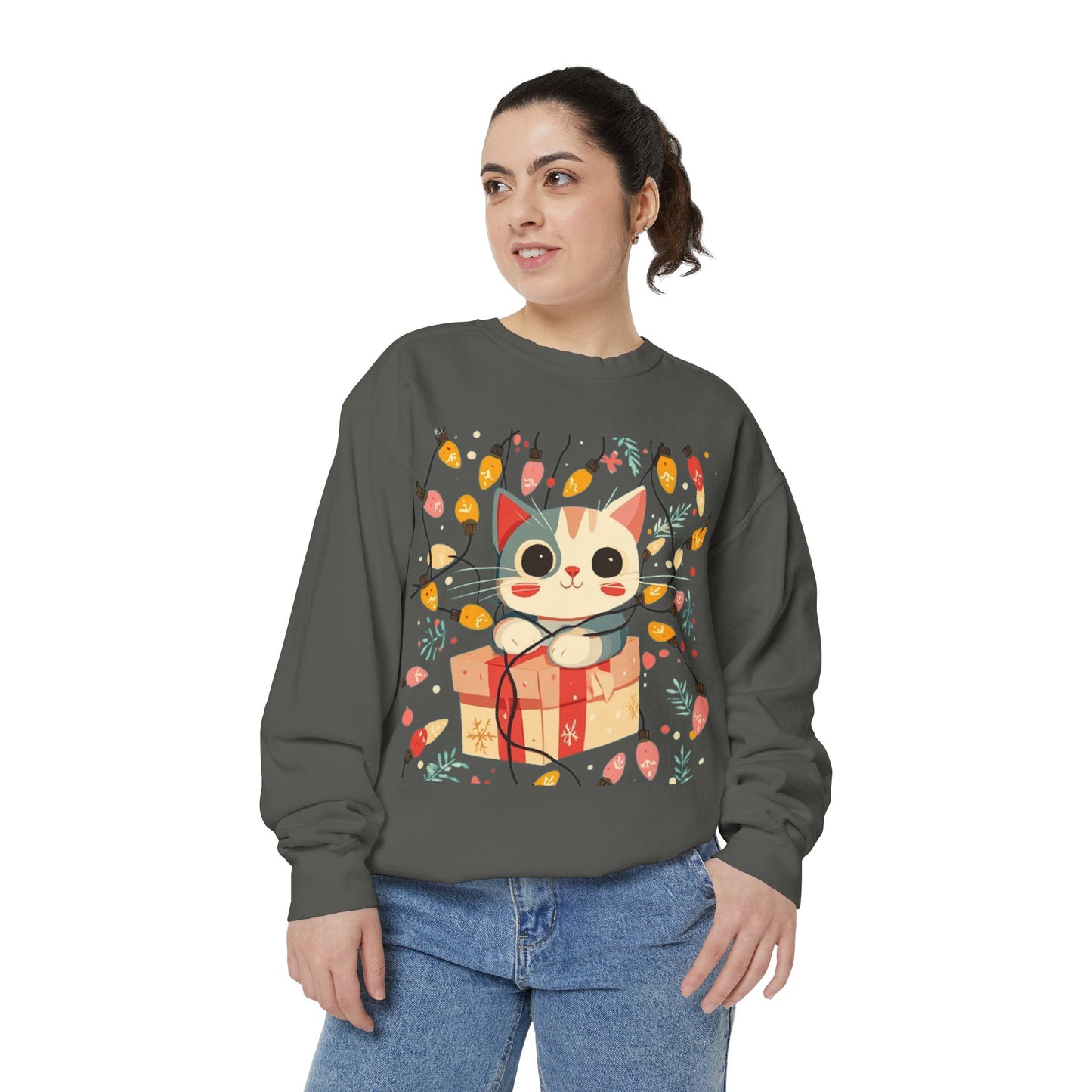 Cute Cat Gift Box Sweatshirt