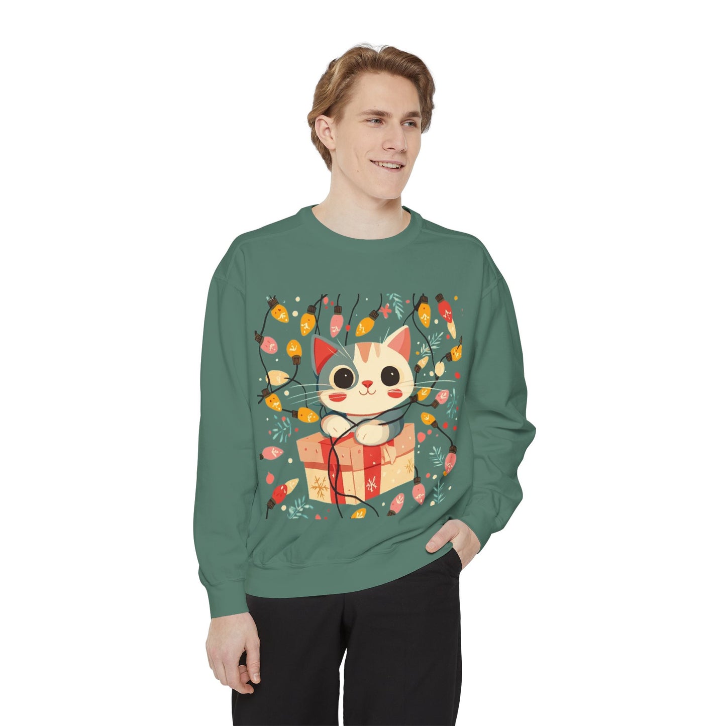Cute Cat Gift Box Sweatshirt