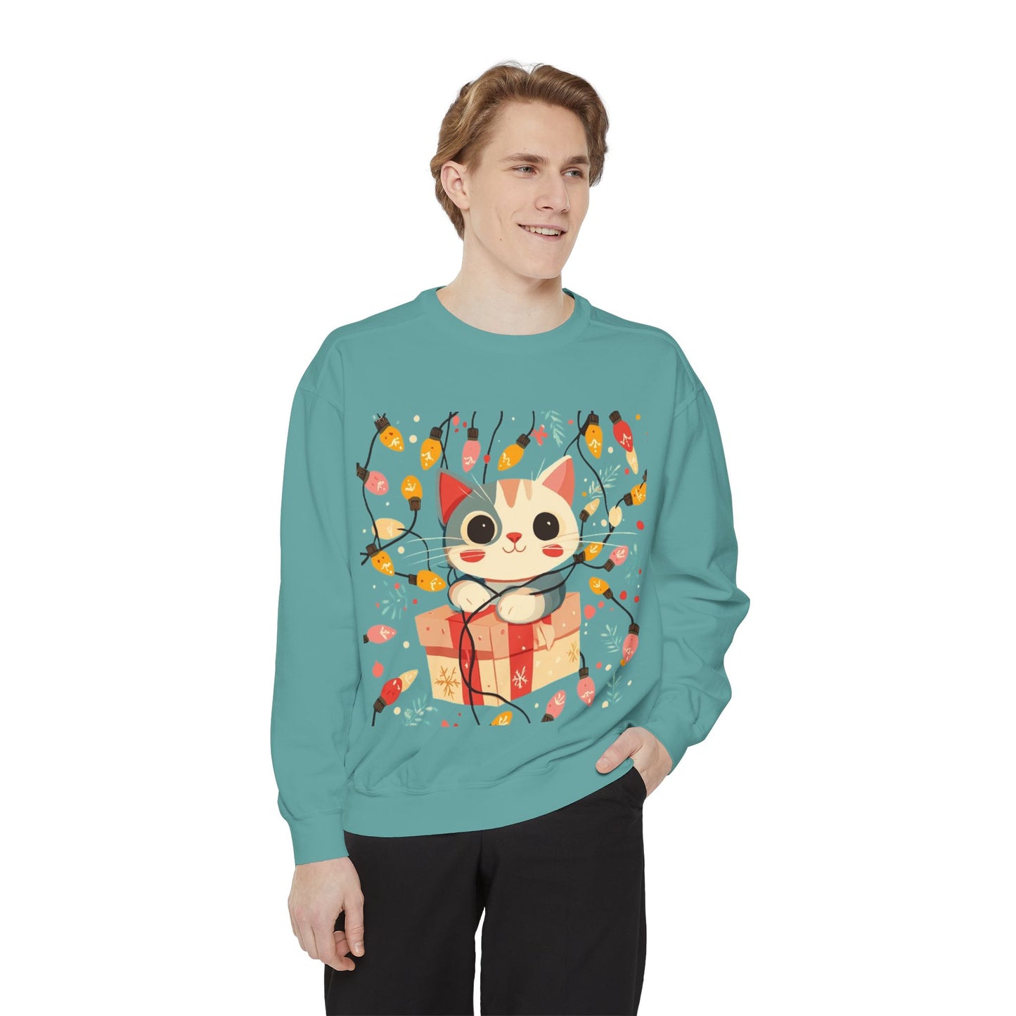 Cute Cat Gift Box Sweatshirt