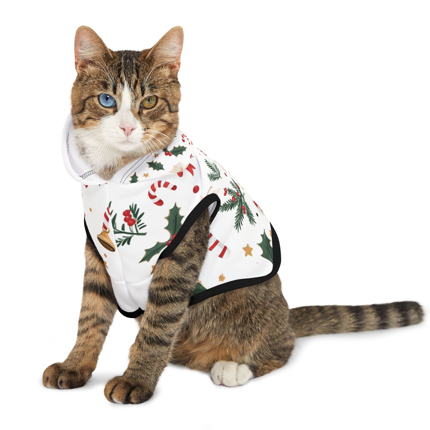 Christmas Pet Hoodie with Festive Patterns