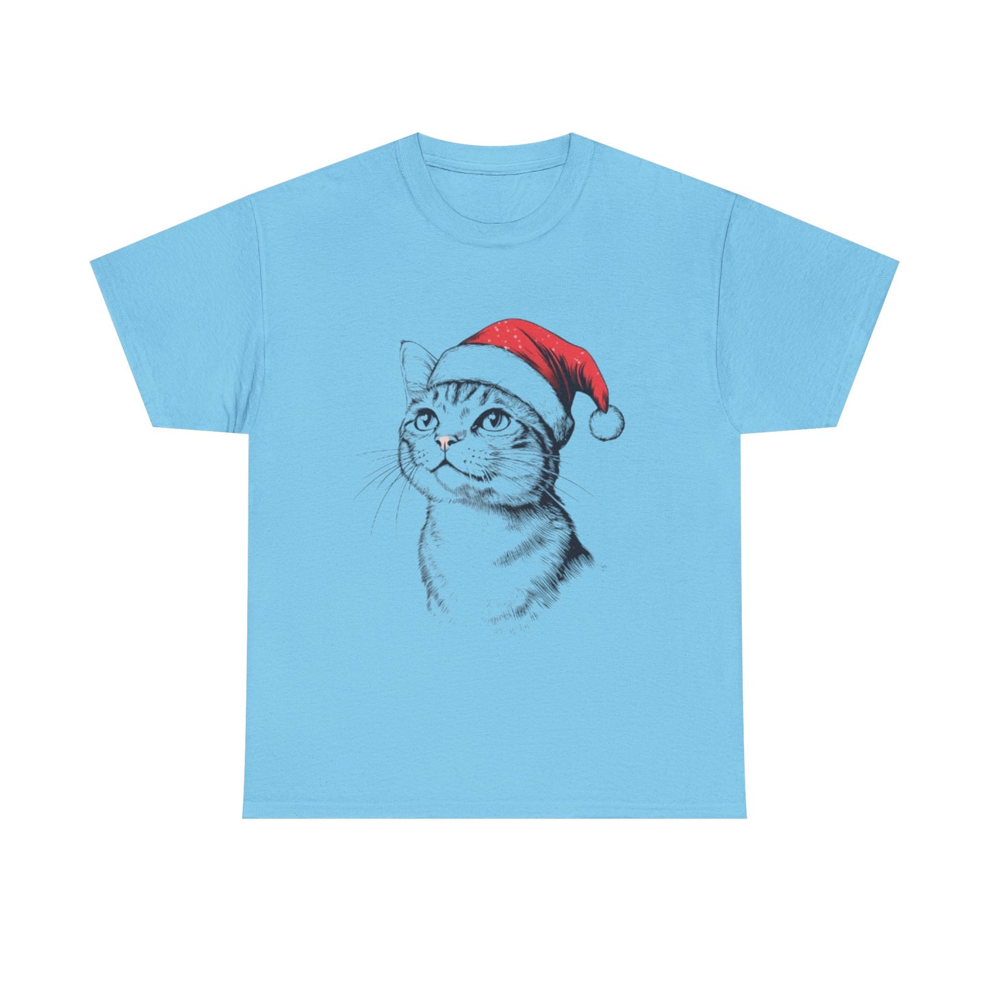 Christmas Cat Tee - Unisex Heavy Cotton Tee