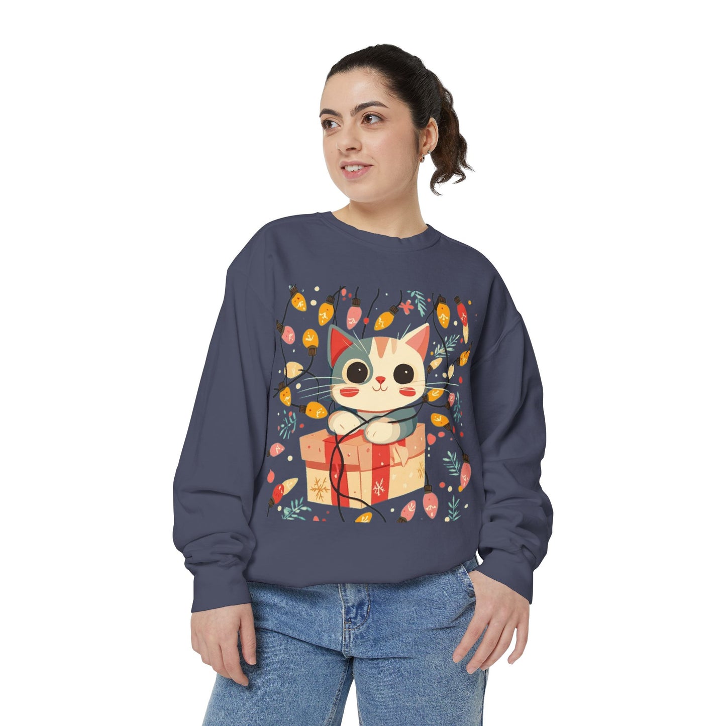 Cute Cat Gift Box Sweatshirt
