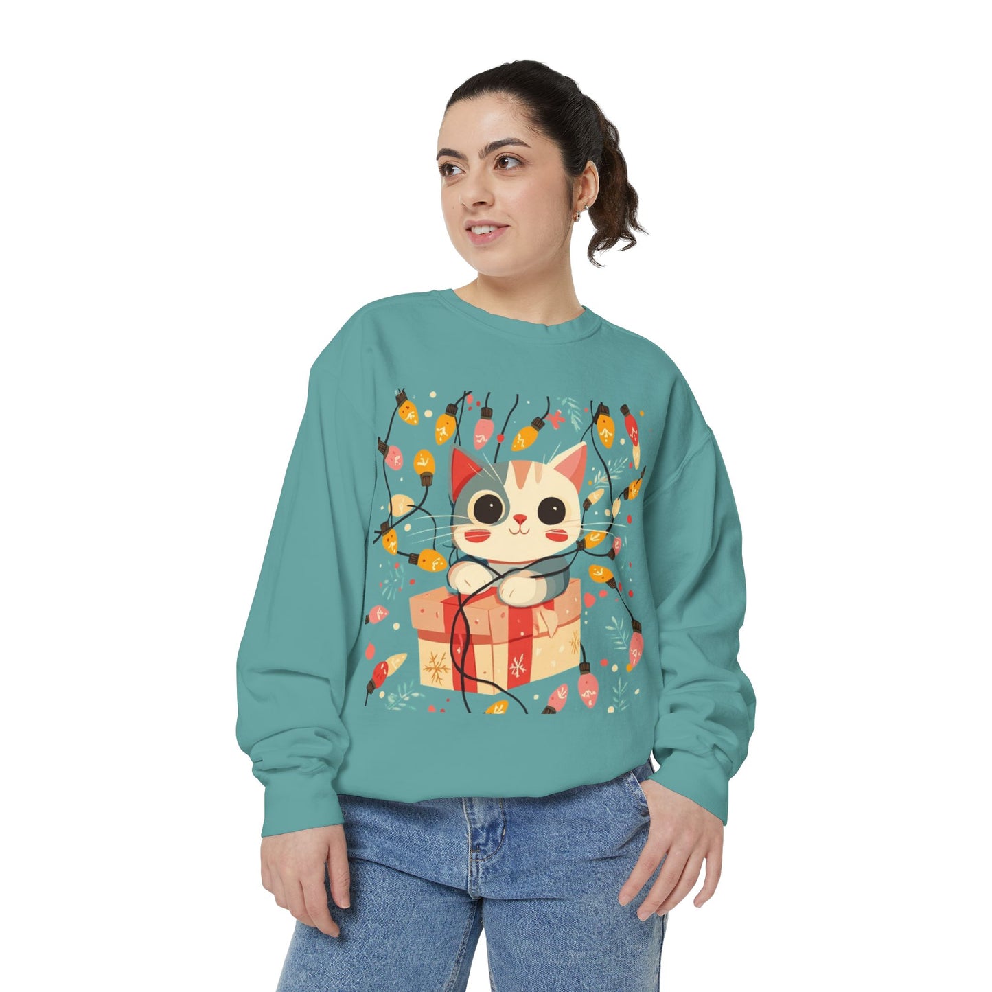 Cute Cat Gift Box Sweatshirt