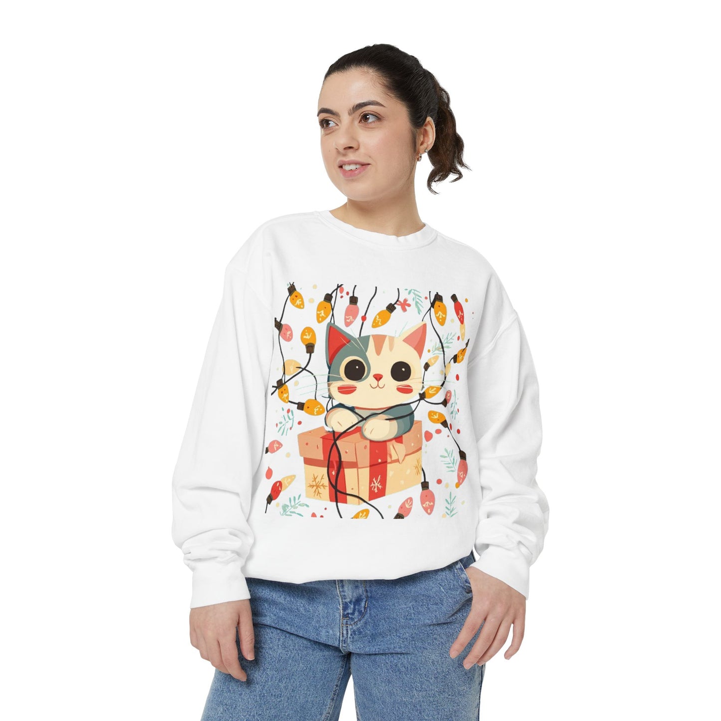 Cute Cat Gift Box Sweatshirt
