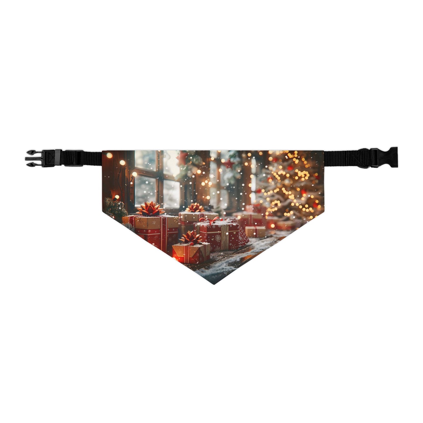 Pet Bandana Collar - Christmas Tree and Gift Box Celebration
