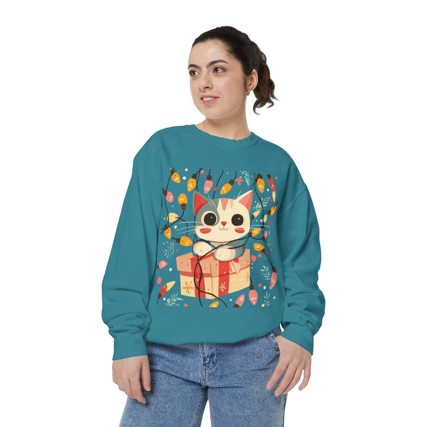 Cute Cat Gift Box Sweatshirt