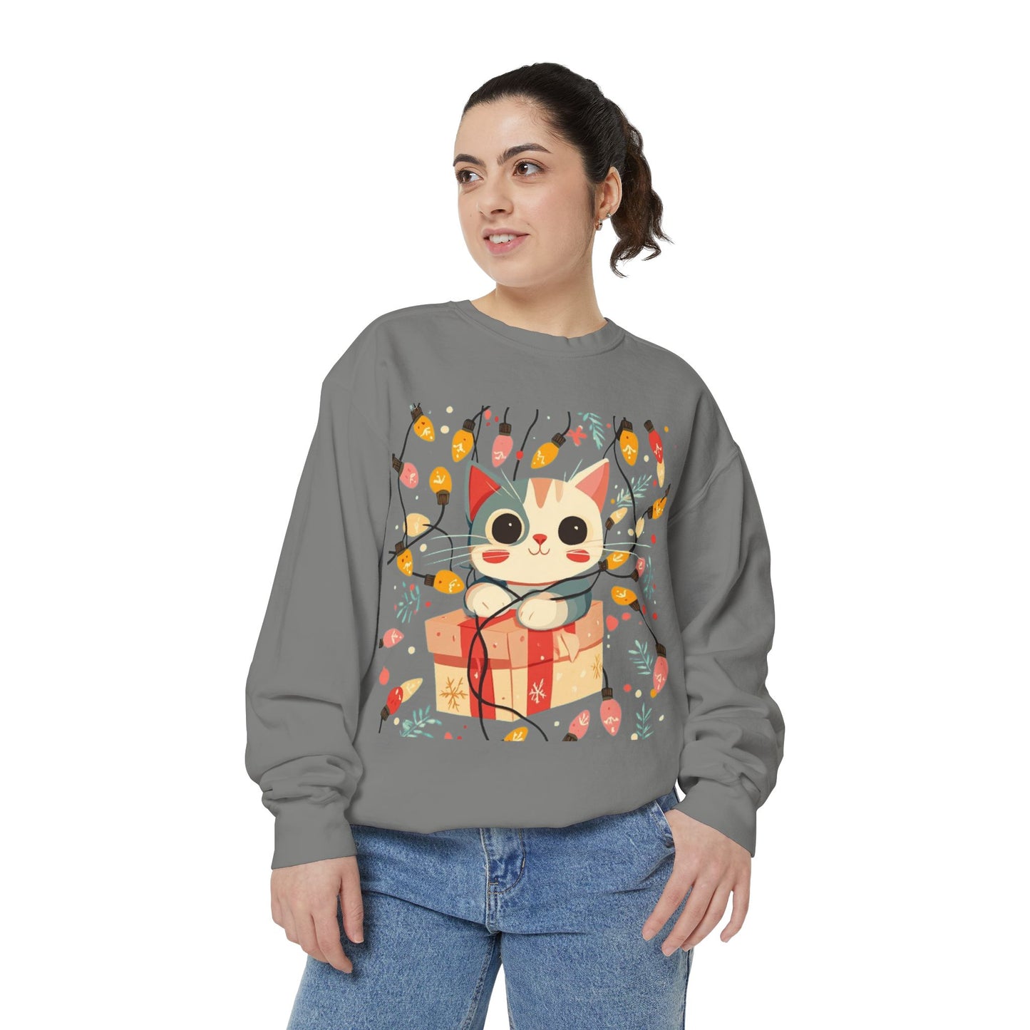 Cute Cat Gift Box Sweatshirt