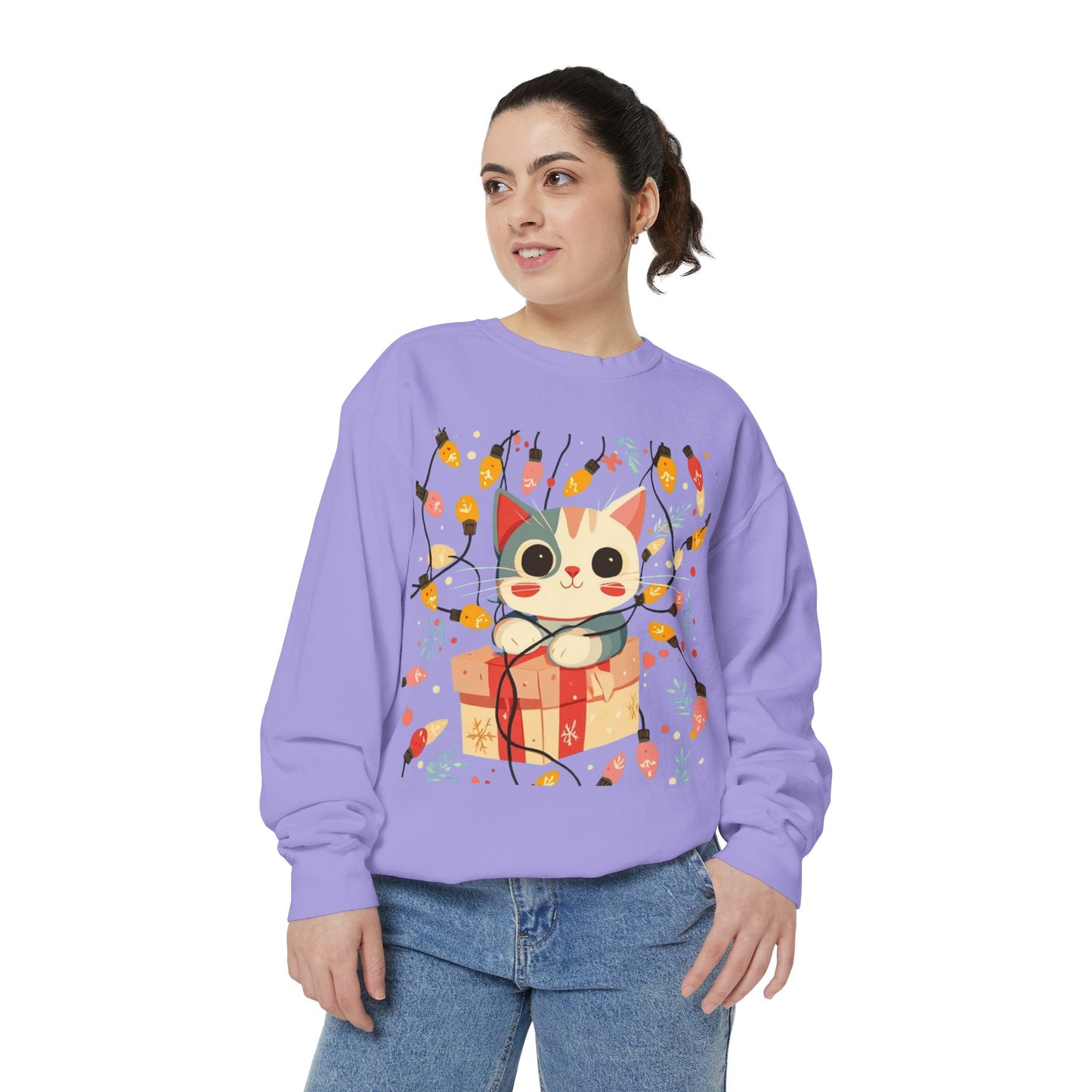 Cute Cat Gift Box Sweatshirt