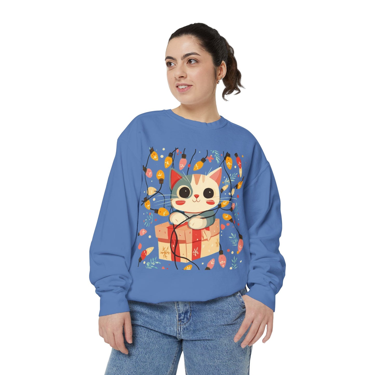 Cute Cat Gift Box Sweatshirt