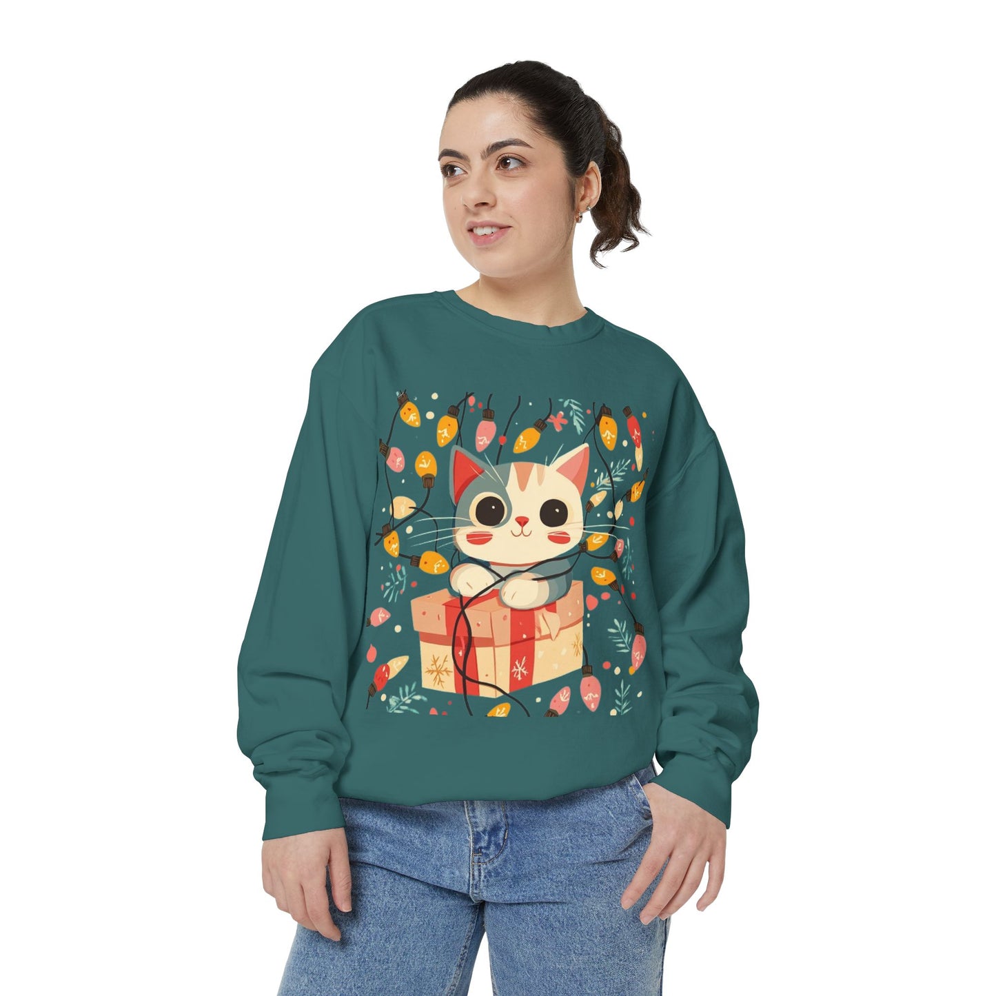 Cute Cat Gift Box Sweatshirt