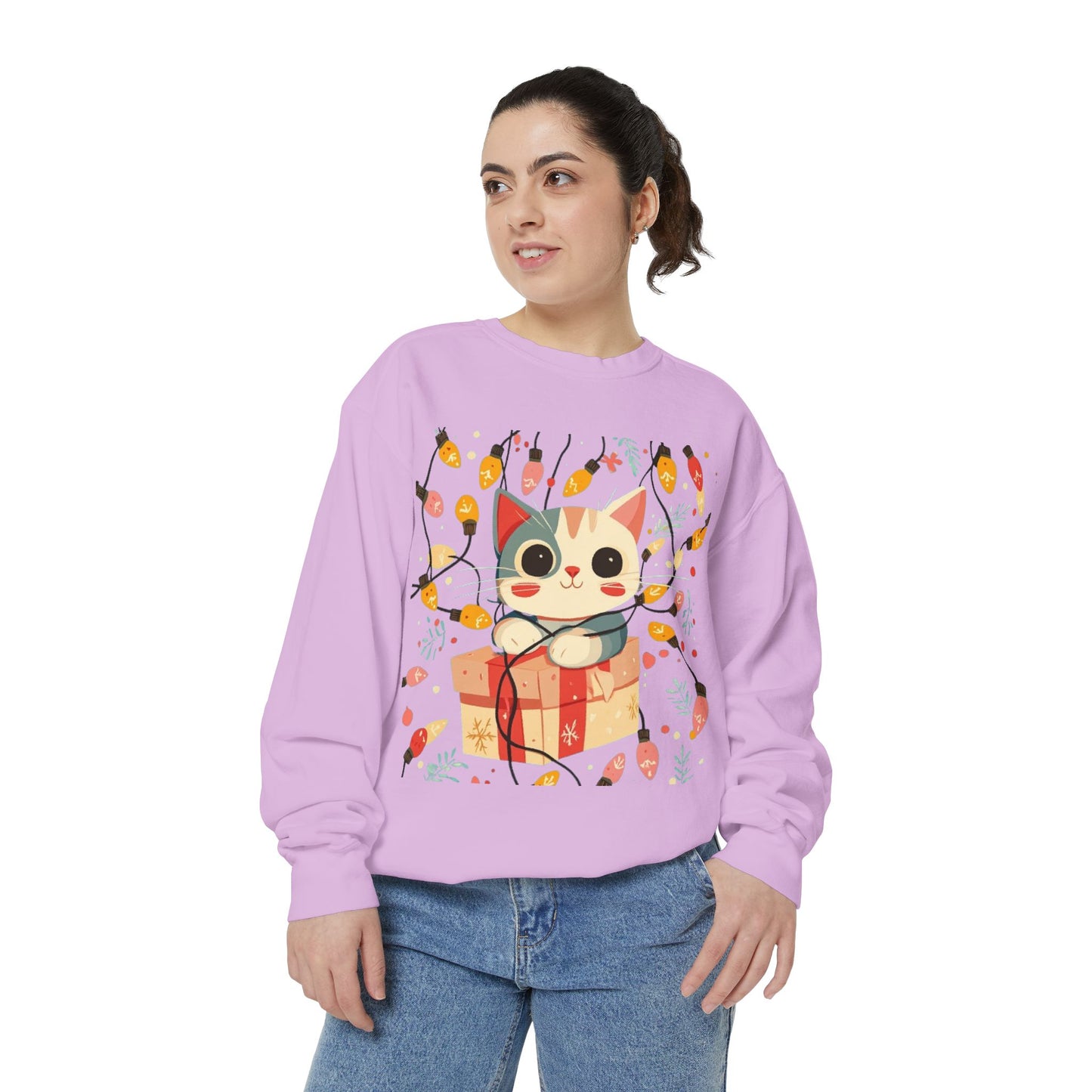 Cute Cat Gift Box Sweatshirt