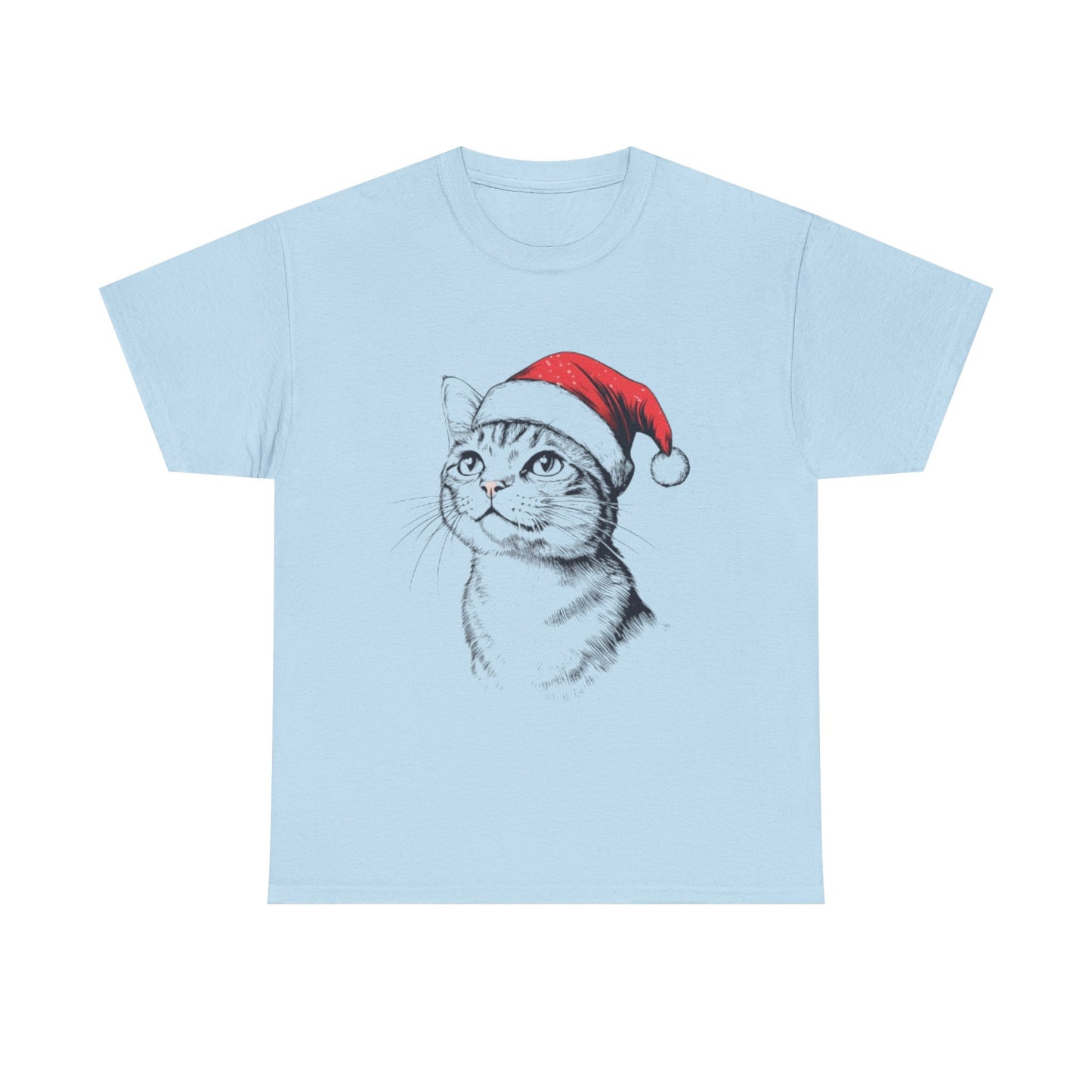 Christmas Cat Tee - Unisex Heavy Cotton Tee