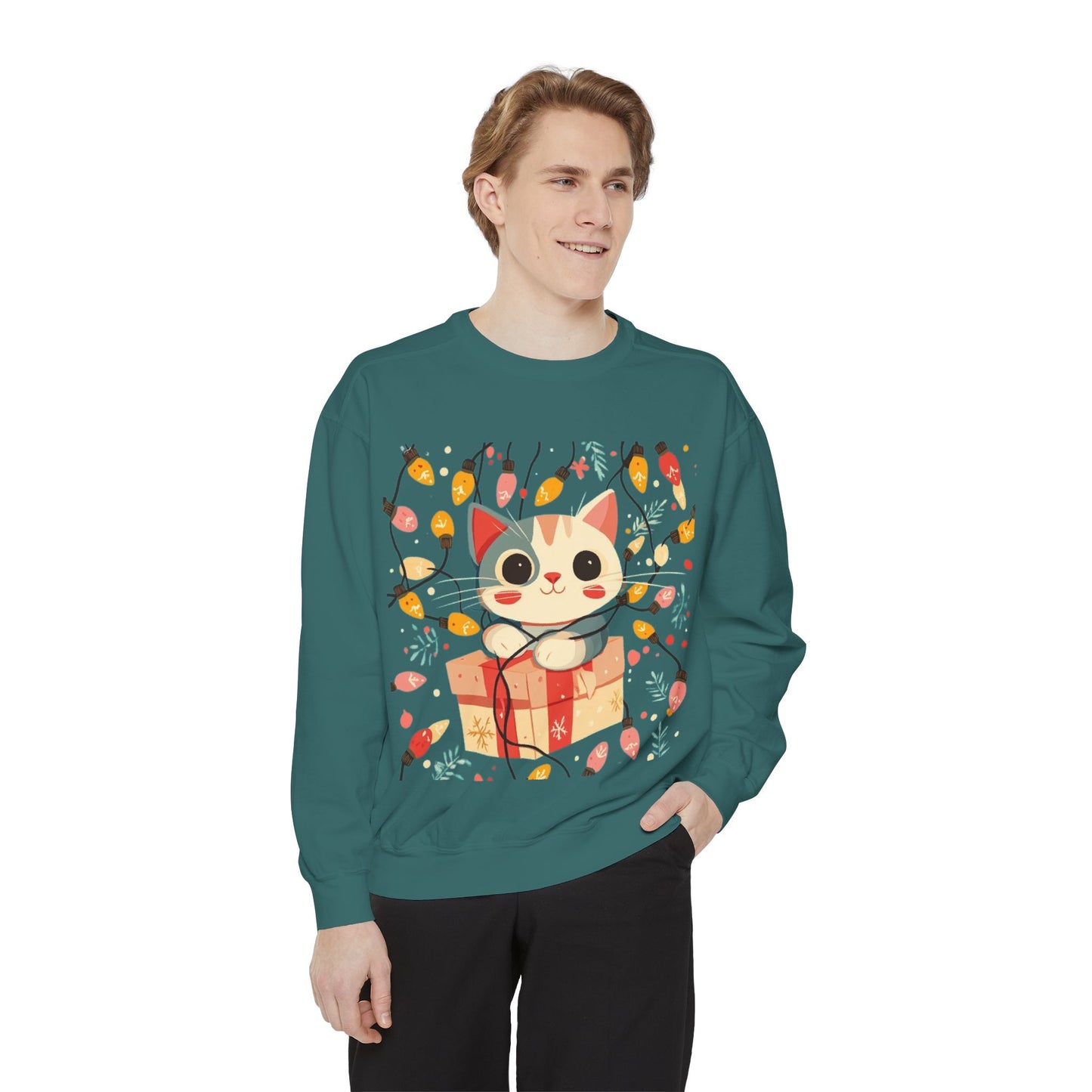 Cute Cat Gift Box Sweatshirt