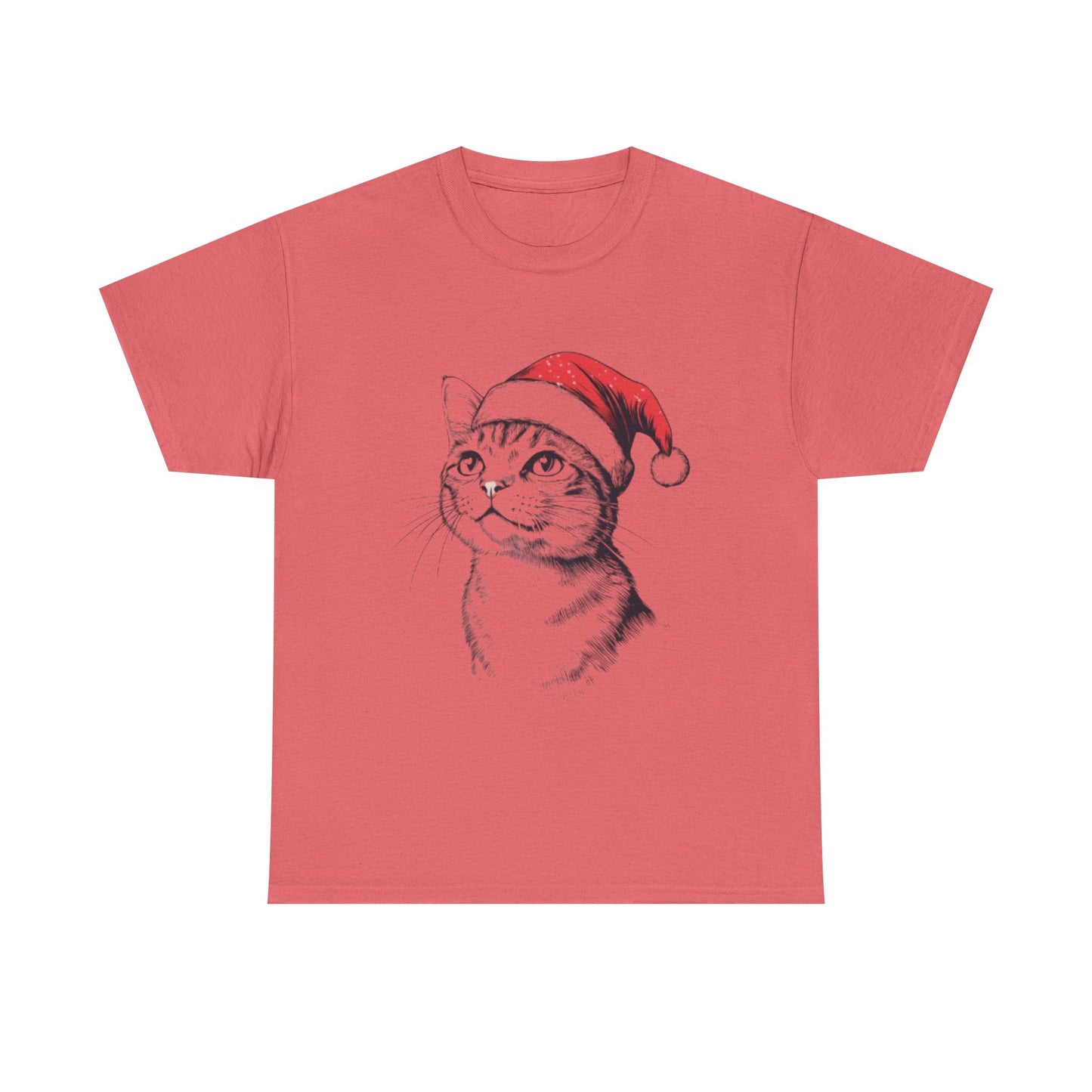 Christmas Cat Tee - Unisex Heavy Cotton Tee