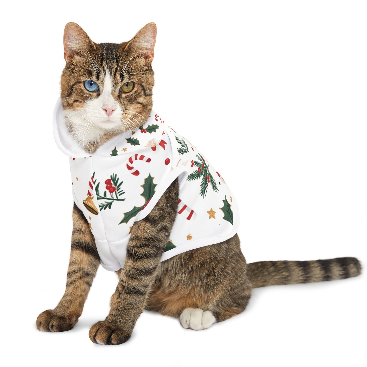 Christmas Pet Hoodie with Festive Patterns
