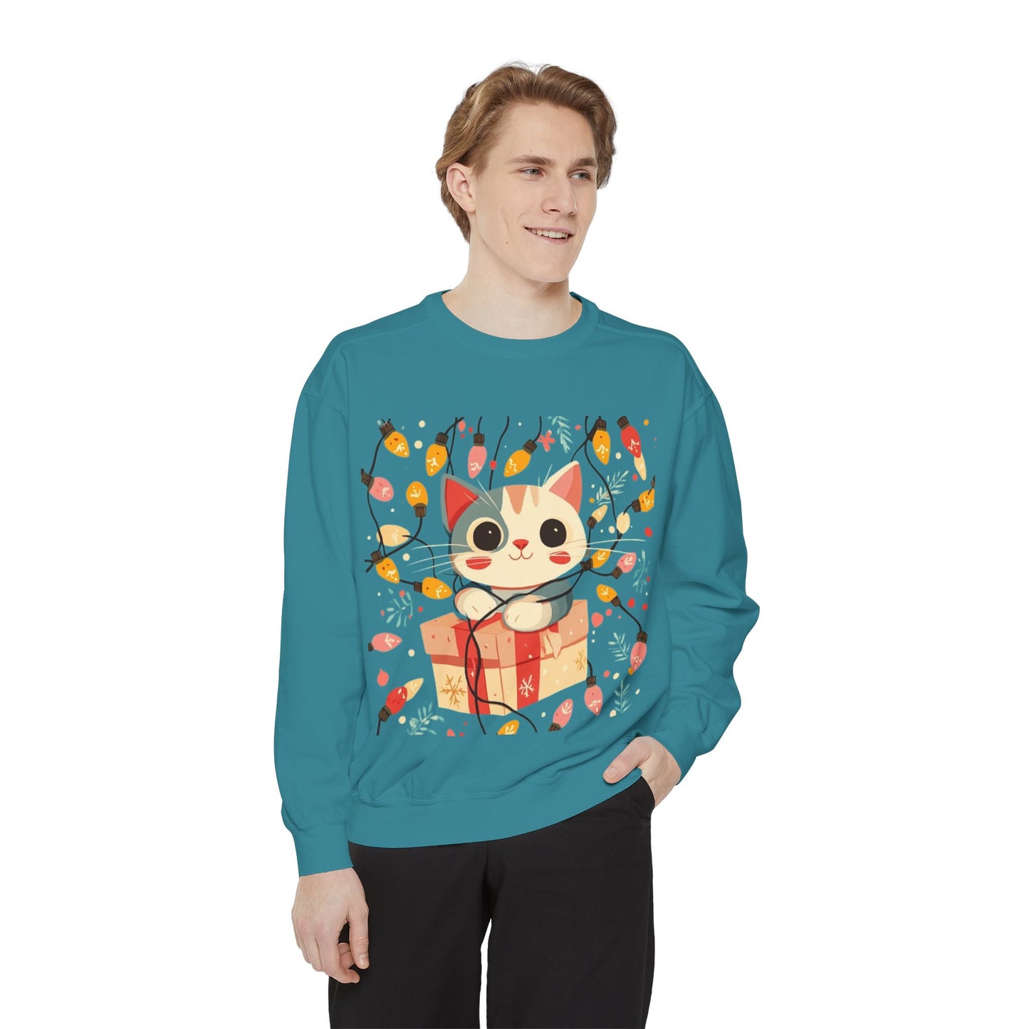 Cute Cat Gift Box Sweatshirt