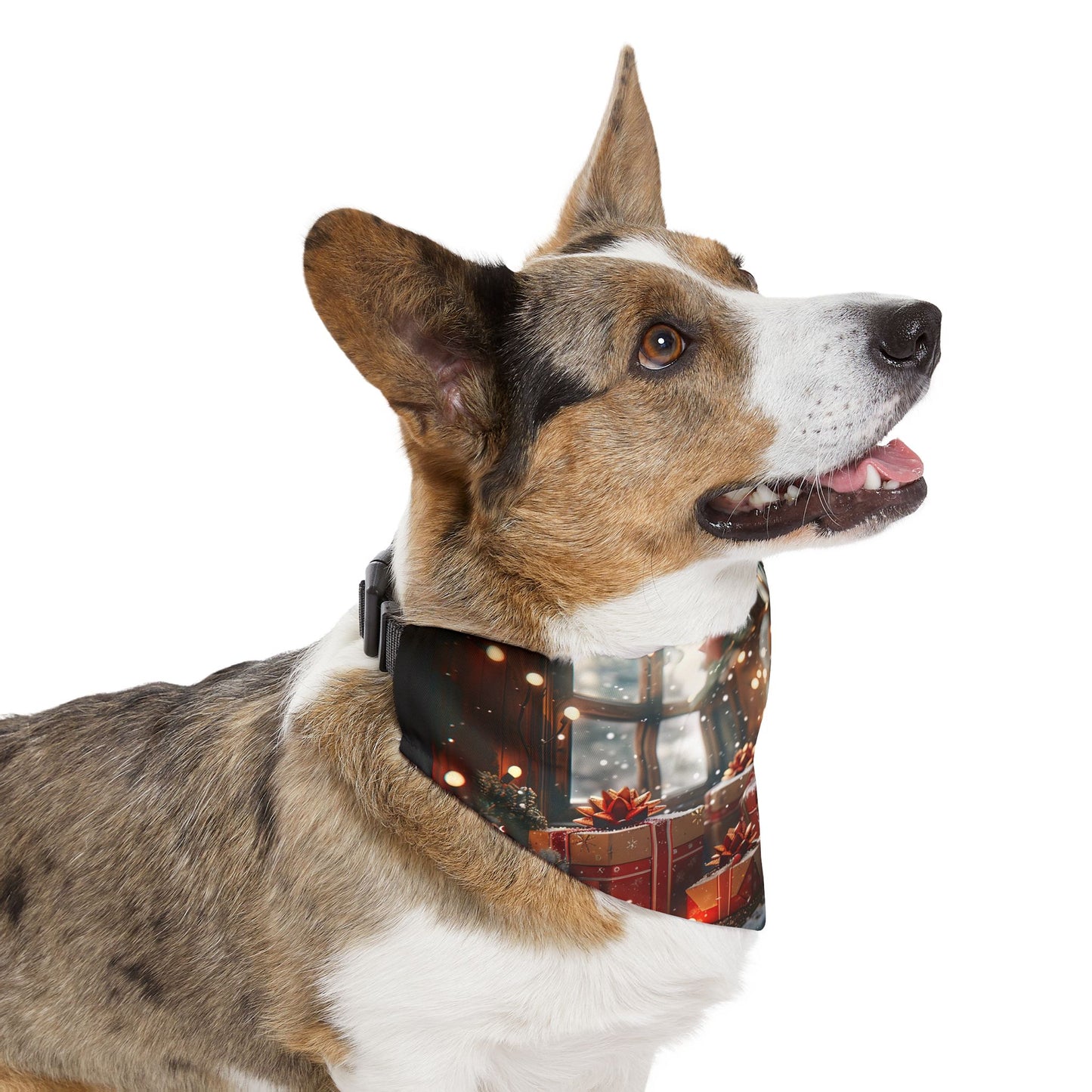 Pet Bandana Collar - Christmas Tree and Gift Box Celebration