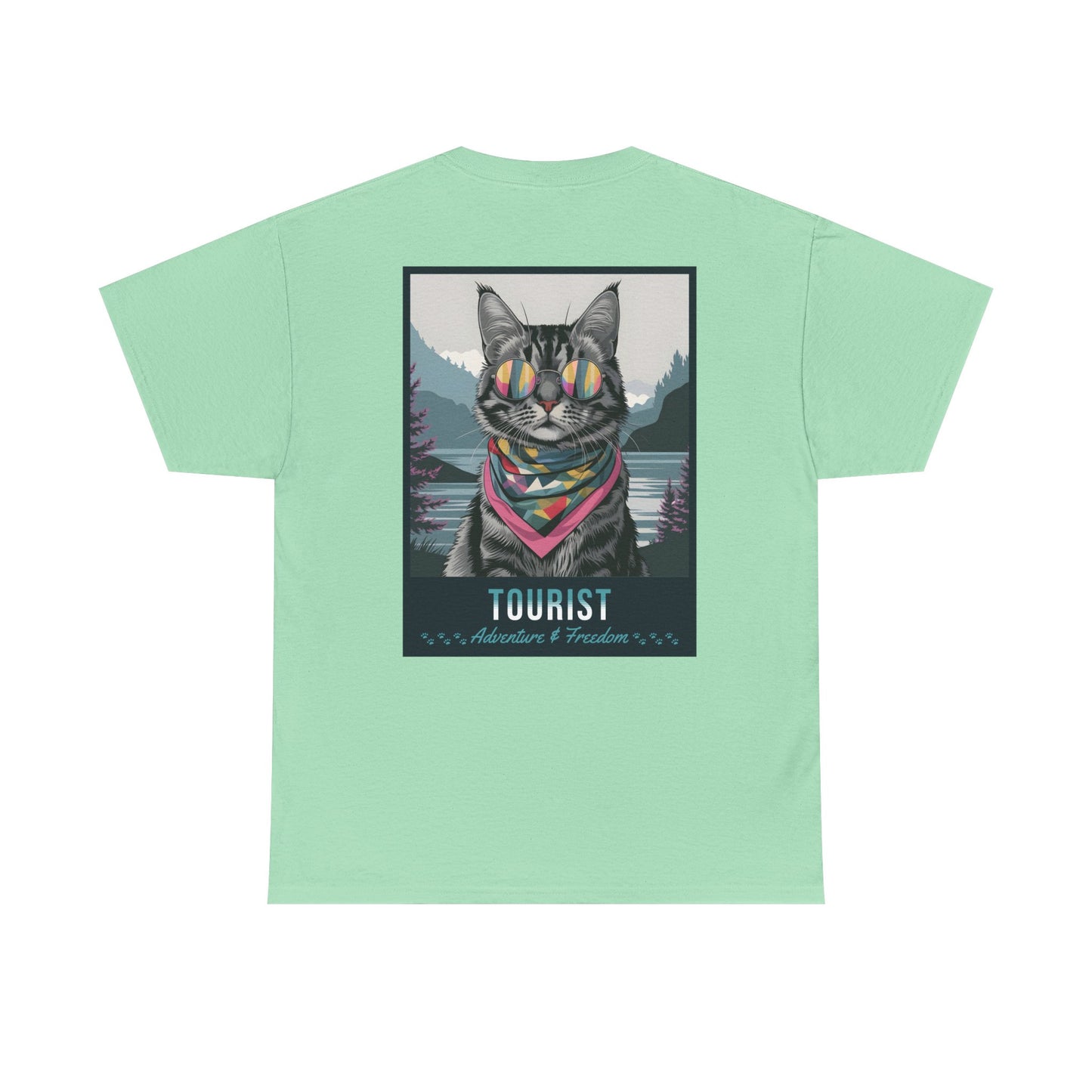 Cat Travelling Japan | Unisex Heavy Cotton Tee
