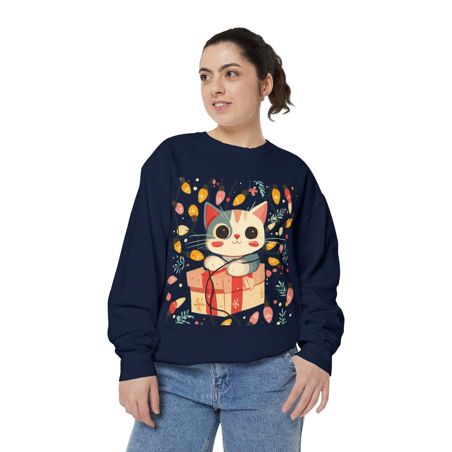 Cute Cat Gift Box Sweatshirt