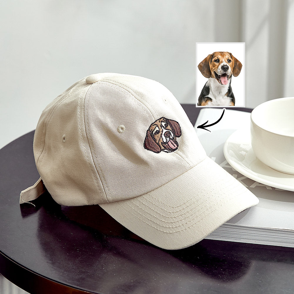 Custom Embroidered Pet Hat Pet Photo Personalized Cat Dog Hat Gift for Pet Lover Back-to-school Gift