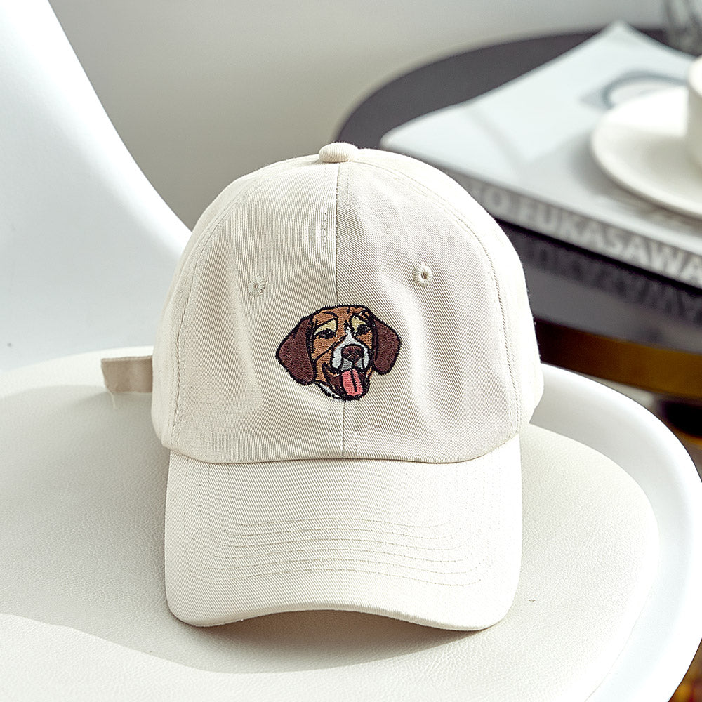 Custom Embroidered Pet Hat Pet Photo Personalized Cat Dog Hat Gift for Pet Lover Back-to-school Gift