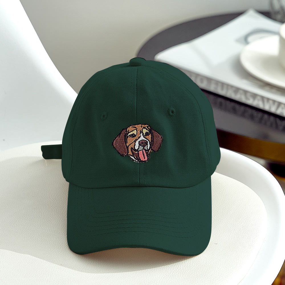 Custom Embroidered Pet Hat Pet Photo Personalized Cat Dog Hat Gift for Pet Lover Back-to-school Gift