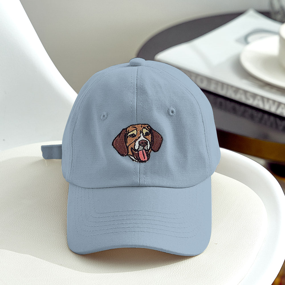 Custom Embroidered Pet Hat Pet Photo Personalized Cat Dog Hat Gift for Pet Lover Back-to-school Gift