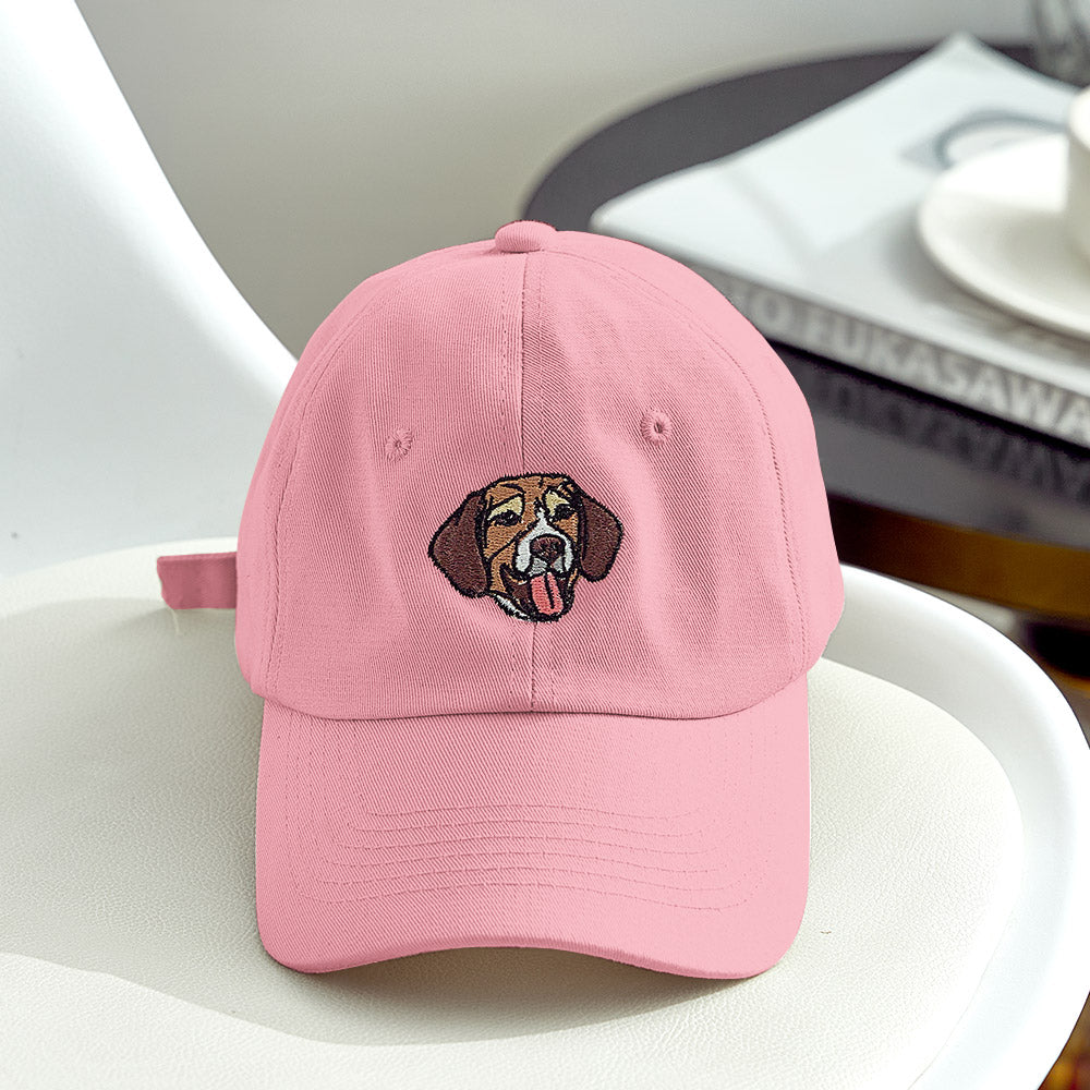 Custom Embroidered Pet Hat Pet Photo Personalized Cat Dog Hat Gift for Pet Lover Back-to-school Gift