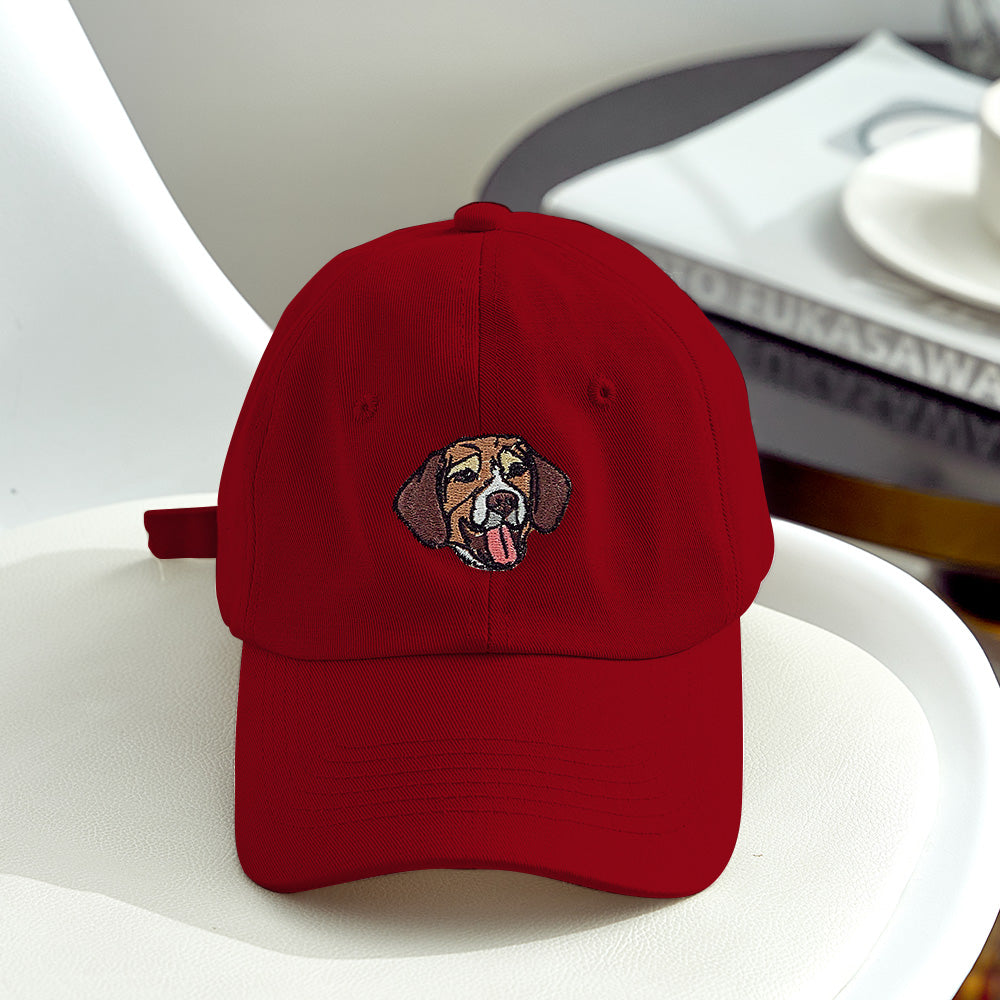 Custom Embroidered Pet Hat Pet Photo Personalized Cat Dog Hat Gift for Pet Lover Back-to-school Gift