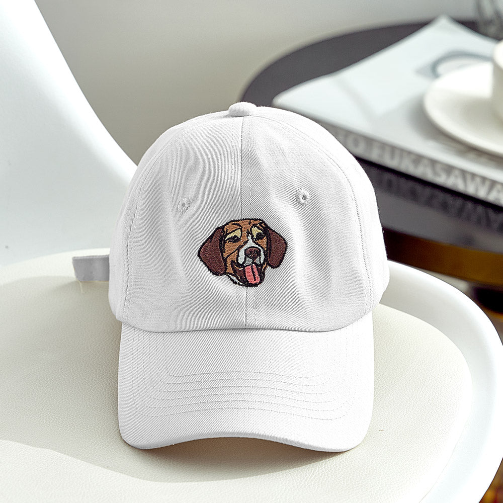 Custom Embroidered Pet Hat Pet Photo Personalized Cat Dog Hat Gift for Pet Lover Back-to-school Gift