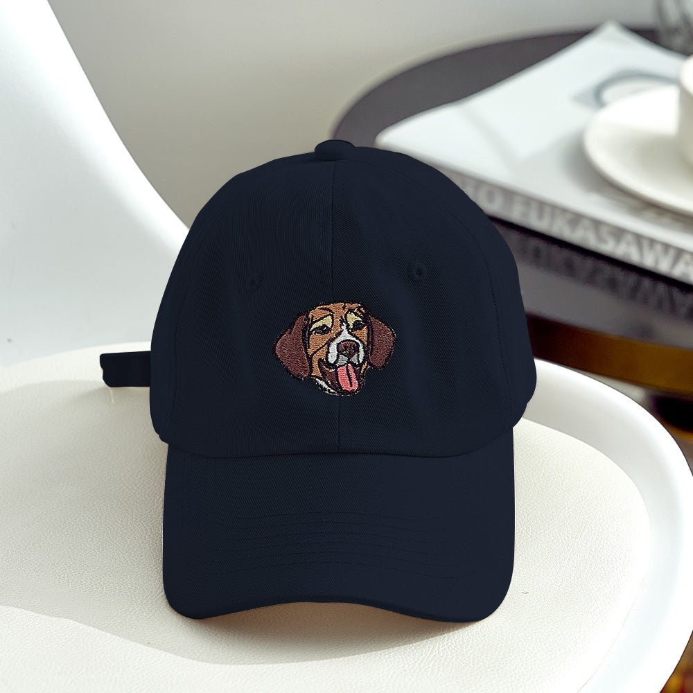 Custom Embroidered Pet Hat Pet Photo Personalized Cat Dog Hat Gift for Pet Lover Back-to-school Gift