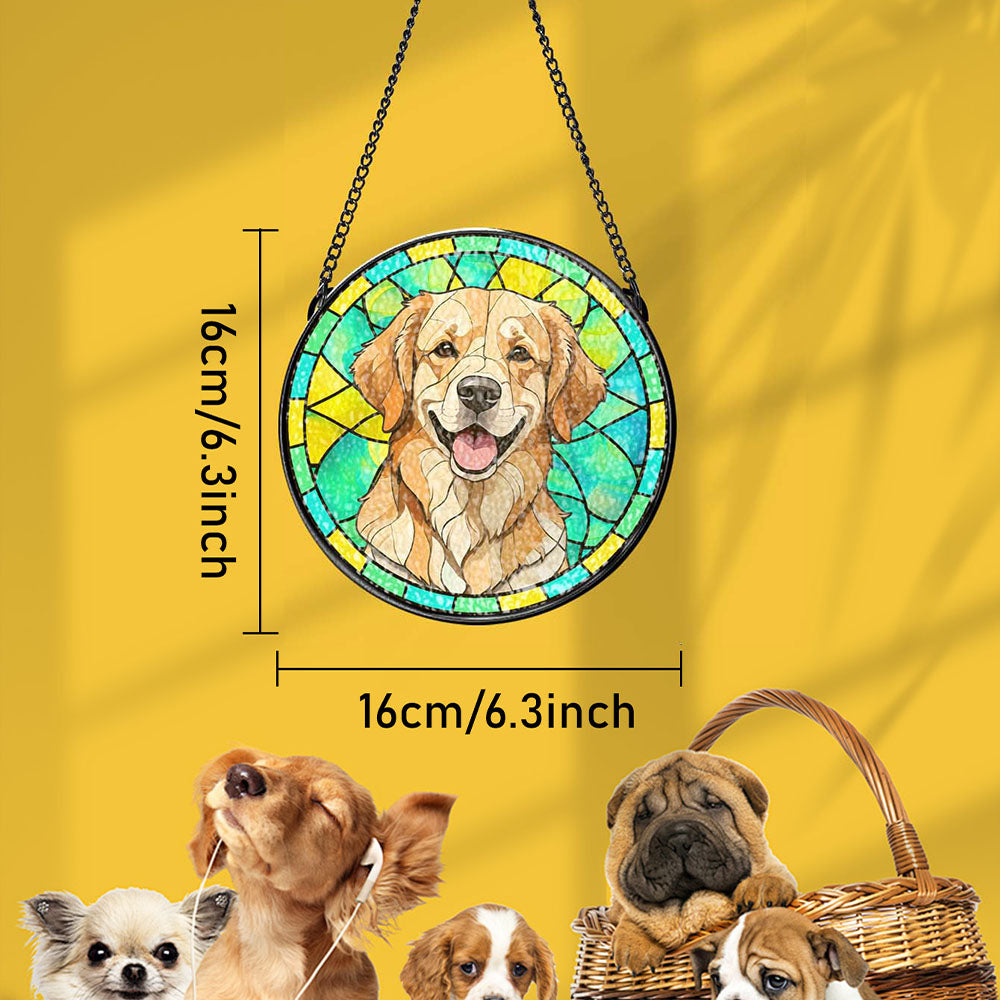 Custom Pet Stained Glass Suncatcher Pet Ornament Remembrance Gifts for Pet Lovers
