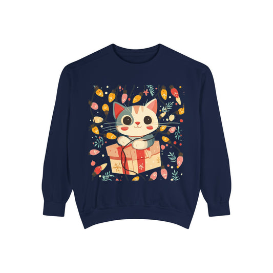 Cute Cat Gift Box Sweatshirt
