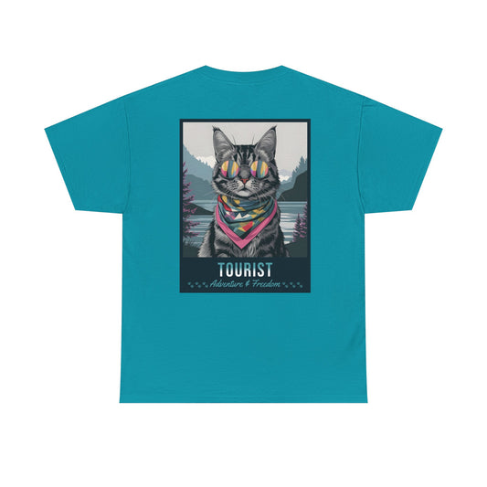 Cat Travelling Japan | Unisex Heavy Cotton Tee