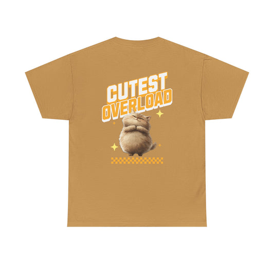 Happy Cat 'Cutest Overload' | Unisex Heavy Cotton Tee