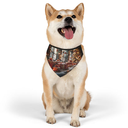 Pet Bandana Collar - Christmas Tree and Gift Box Celebration