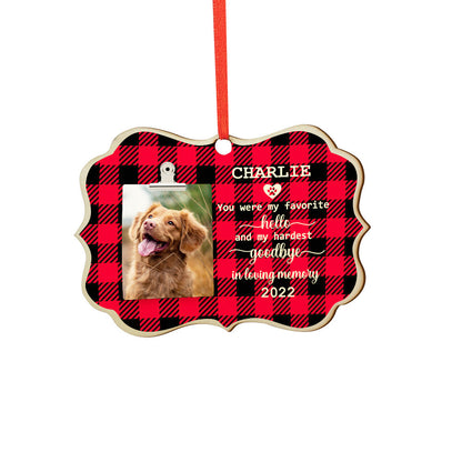 Personalized Christmas Ornament Wooden Pet Memorial Plaque Christmas Gift for Pet Lovers