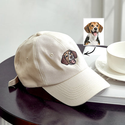 Custom Embroidered Pet Hat Pet Photo Personalized Cat Dog Hat Gift for Pet Lover Back-to-school Gift