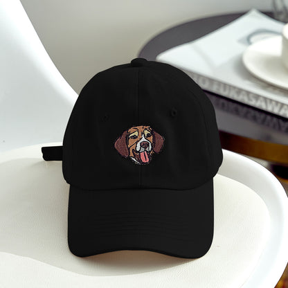 Custom Embroidered Pet Hat Pet Photo Personalized Cat Dog Hat Gift for Pet Lover Back-to-school Gift
