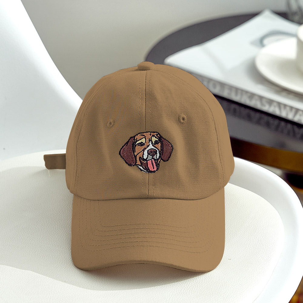 Custom Embroidered Pet Hat Pet Photo Personalized Cat Dog Hat Gift for Pet Lover Back-to-school Gift