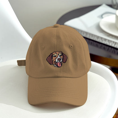 Custom Embroidered Pet Hat Pet Photo Personalized Cat Dog Hat Gift for Pet Lover Back-to-school Gift