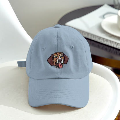 Custom Embroidered Pet Hat Pet Photo Personalized Cat Dog Hat Gift for Pet Lover Back-to-school Gift
