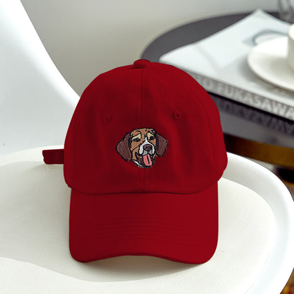 Custom Embroidered Pet Hat Pet Photo Personalized Cat Dog Hat Gift for Pet Lover Back-to-school Gift