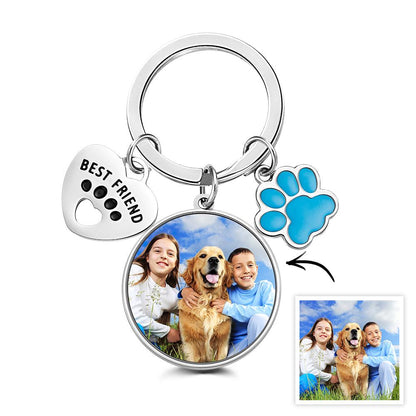 Custom Photo Keychain Best Friend Pet Dog Love Gifts